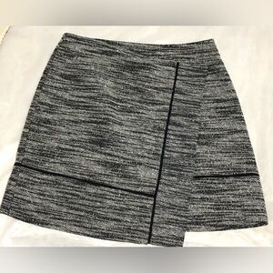 Elegant Asymmetrical Black and Gray Women's Skirt